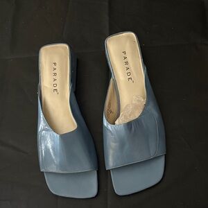 Women's Blue Slide Sandals